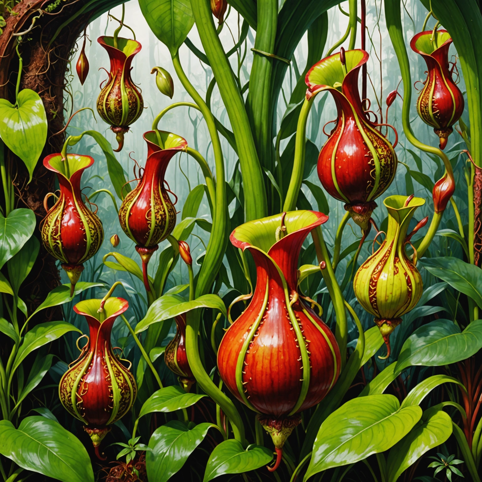 Погружение в мир природы: уникальная красота и загадки непентес раджа