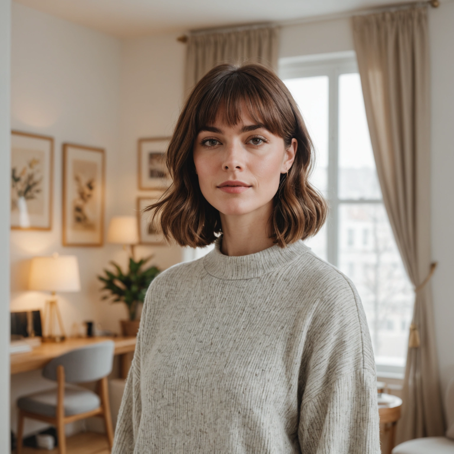 Стрижка до плеч с челкой шторкой: Фото и как укладывать