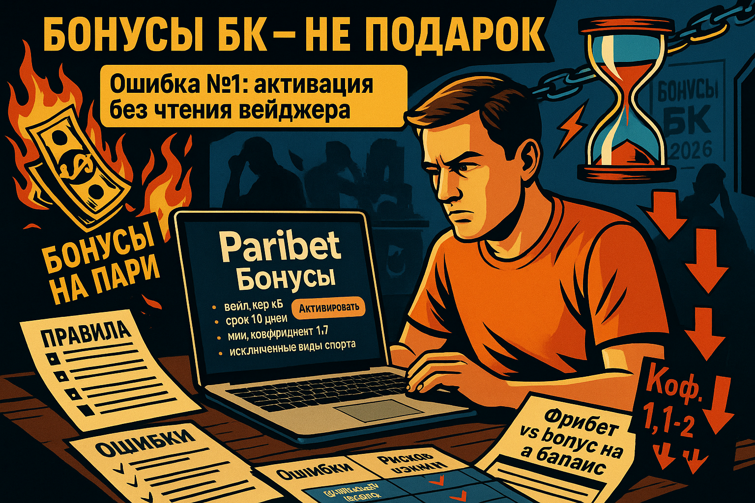 Типовые ошибки и как их обойти: бонусы БК